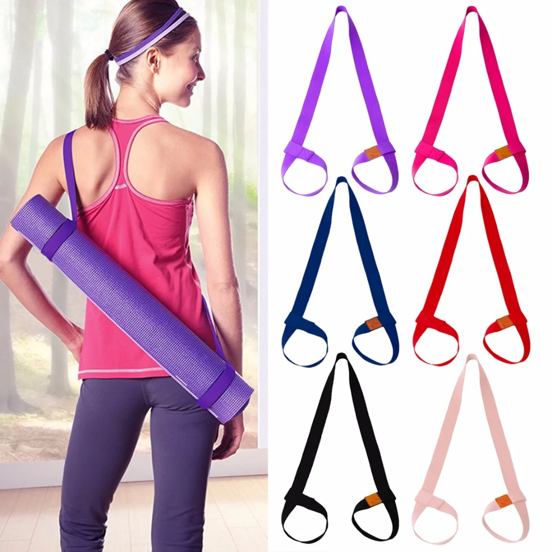 Yoga Mat Strap Strap Belt Adjustable Sports Sling Carrier Shoulder Carry Strap Belt Exercise Stretch Fitness Elastic Yoga Belt