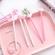 1 шт. Kawaii гелевая ручка для творчества милые крыло узор школьные канцелярские принадлежности Черный чернил 0,5 мм ручка refil