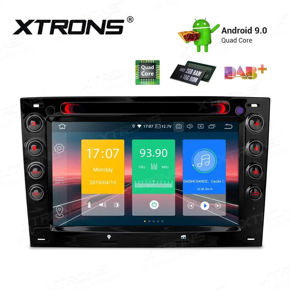 Flash Deal 7" Android 9.0 OS Car DVD Multimedia Navigation GPS Radio for Renault Megane 2002-2009 with External DAB+ Receiver Box Support 1