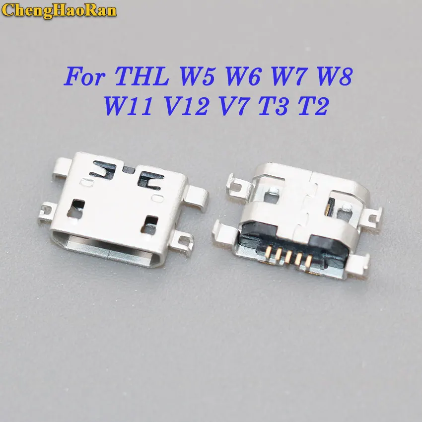 ChengHaoRan 1 шт. для THL W5 W6 W7 W8 W11 V12 V7 T3 T2 разъем micro usb подключения зарядного устройства