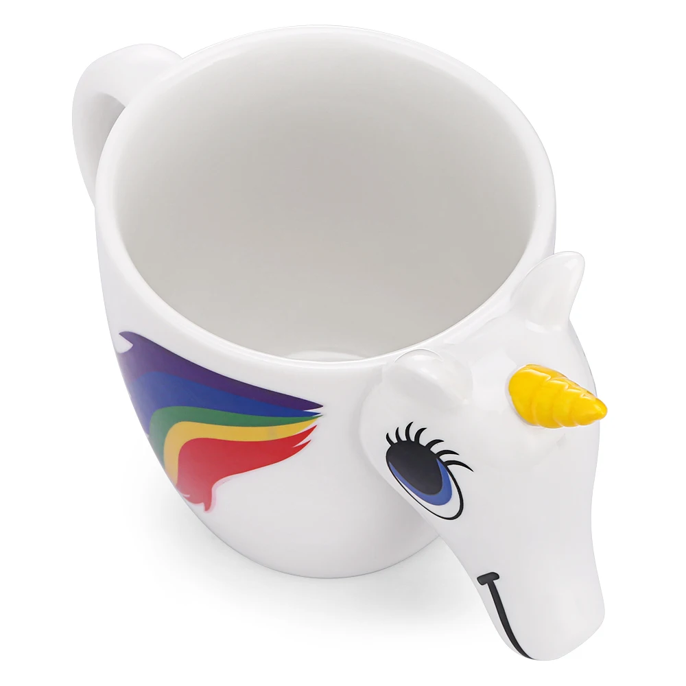 Креативная керамическая кружка с 3D-эффектом, меняющая цвет, температура, единорог, кофе, чай, молоко, горячая вода, посуда для напитков, цвет Novetly, рождественский подарок