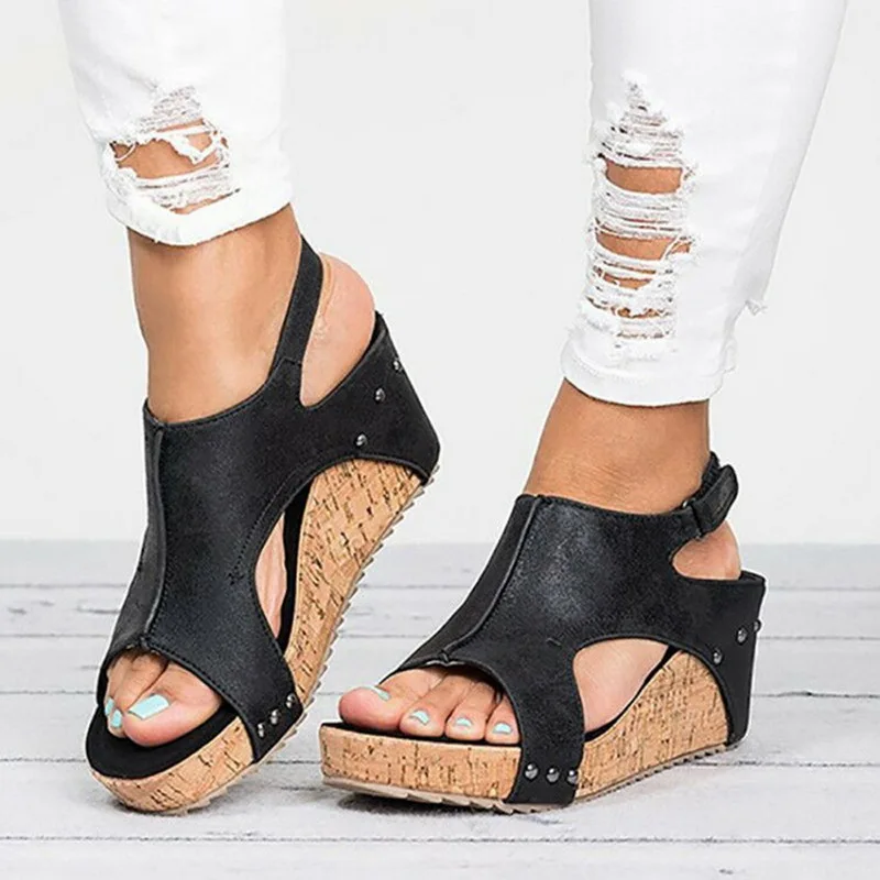 

HEFLASHOR Platform Sandals Wedges Shoes For Women Heels Sandalias Mujer Summer Shoes Clog Womens Espadrilles Women Sandals