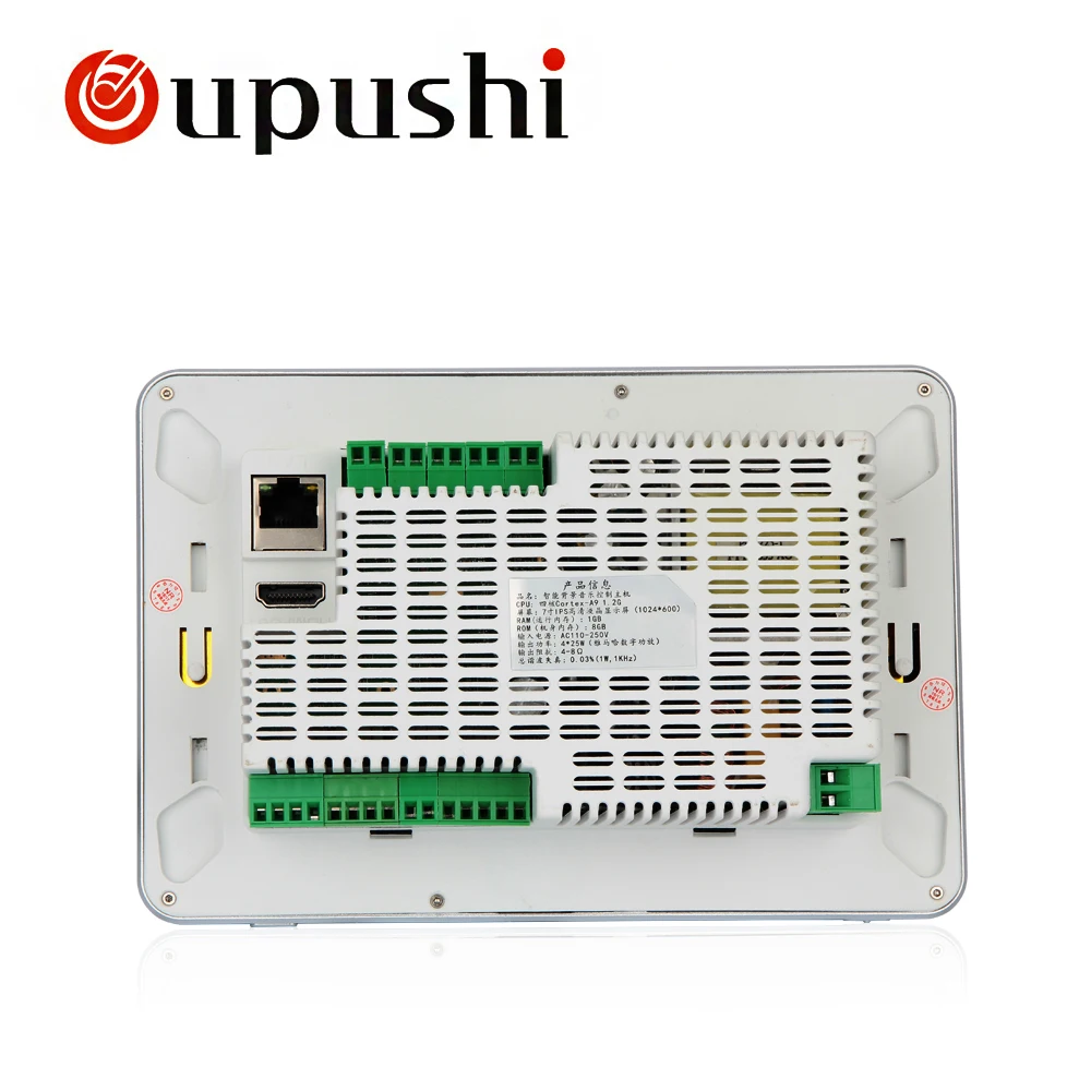 OUPUSHI A7 7 дюймов сенсорный экран усилитель мощности Настенный усилитель с поддержкой Wi-Fi/Bluetooth/MP3/пульт дистанционного управления