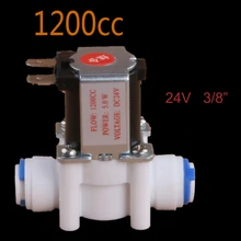 3/" Нормально закрытый POM пластиковый Электрический 24 V Соленоидный клапан воды с потоком сточных вод 1200cc