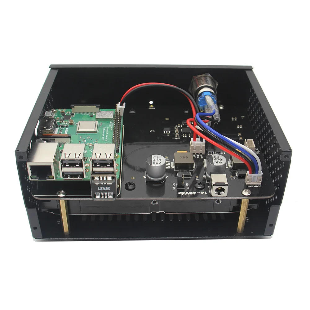 Raspberry Pi 3 Model B Plus/3B & X830 HDD SATA металлический корпус/корпус + охлаждающий вентилятор