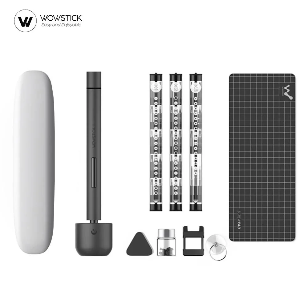 Высокое качество Wowstick 1P 1F Pro электрическая отвертка комплект 56 шт. Набор бит намагничиватель мини прецизионный беспроводной шуруповерт комплект