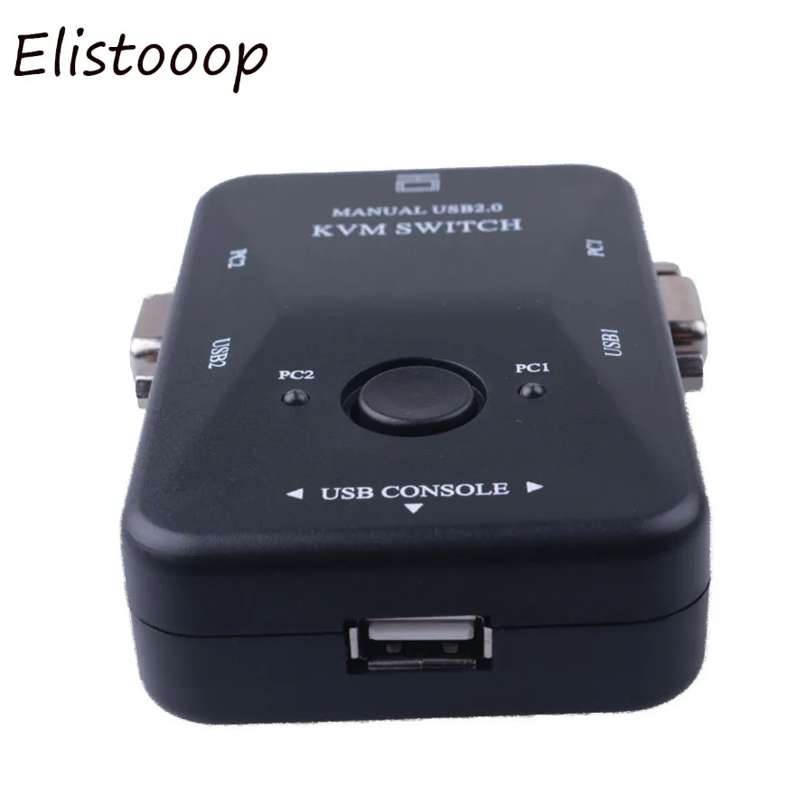 Elistoooop USB 2,0 KVM переключатель 1920*1440 3 порта VGA переключатель SVGA разветвитель коробка для клавиатуры мышь монитор адаптер