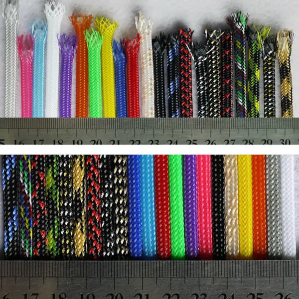 4 мм Плетеный ПЭТ расширяемый рукав высокой плотности Обшивка плетеный кабель рукава 1 м