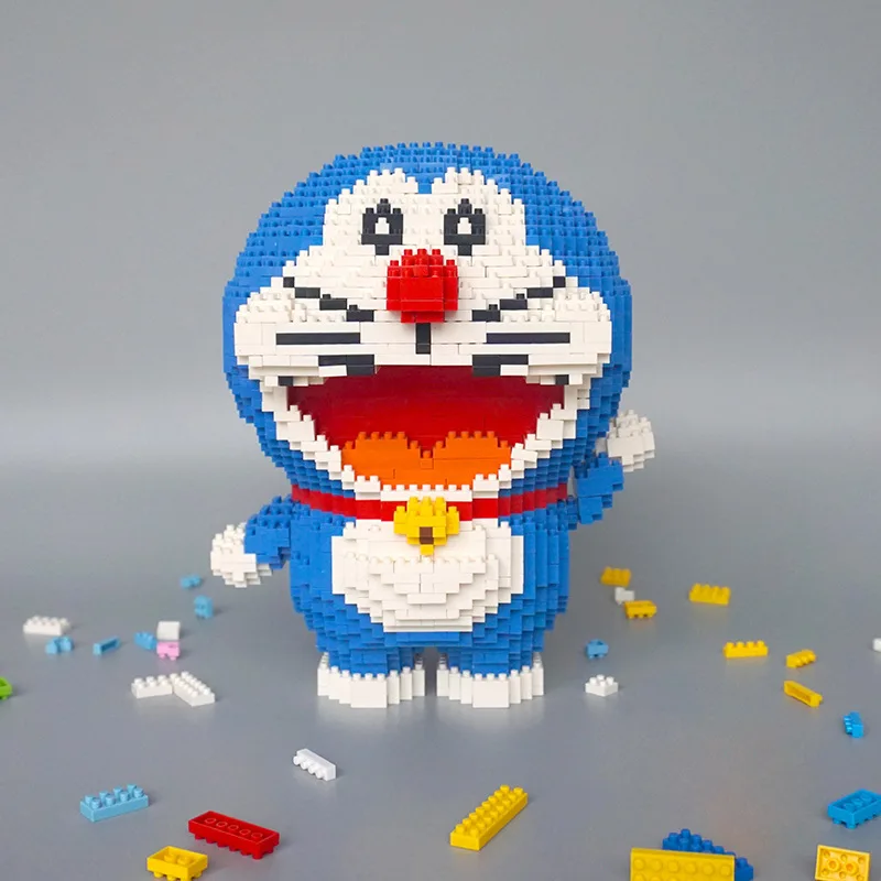 Кукла создатель мини алмазные частицы Dorami Doraemon Blue Fat Man Miniblocks Creator строительные
