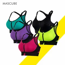 MASCUBE женский спортивный бюстгальтер на молнии спереди без оправы пуш-ап жилет для йоги и бега бюстгальтеры майки с бретелями для тренировок женская спортивная одежда