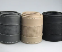 Breathable type steering wheel hub Breathable sewing steering-wheel cover car classic steering covers soft braid on wheel