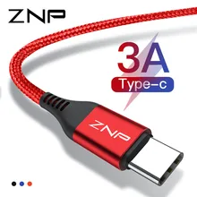 ZNP 3 А usb type-C кабель для Xiaomi Redmi Note 7 USB-C кабель для быстрой зарядки для мобильного телефона type-C для samsung Galaxy S9 S8 Plus S10