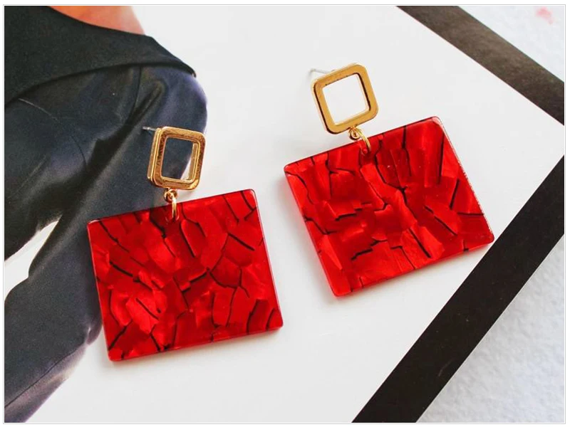 Marble Acrylic Earrings (4)