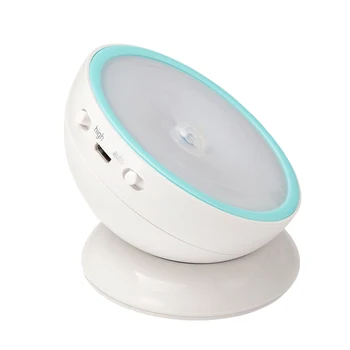 

Rechargeable USB LED Motion Sensor Night Light 360 Rotating Toilet WC Kitchen Bedroom Cabinet Wall Portable Reading Table Lamp