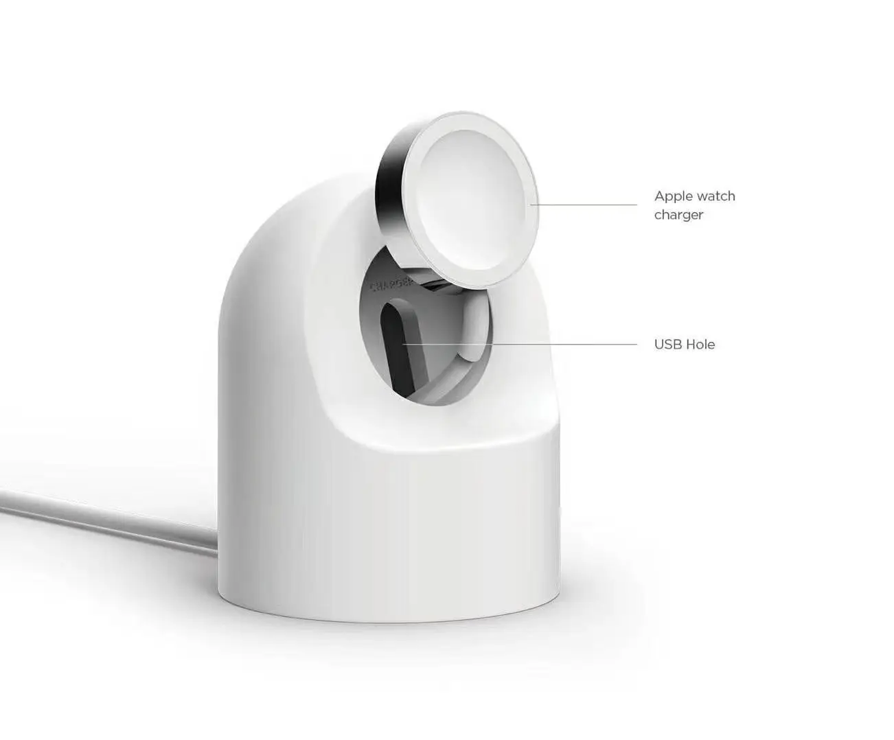 

For Apple Watch 4 3 2 1 Cable Charger Silicone Charging Stand Holder for iWatch Magnetic Charging Dock Socket With Watch Charger