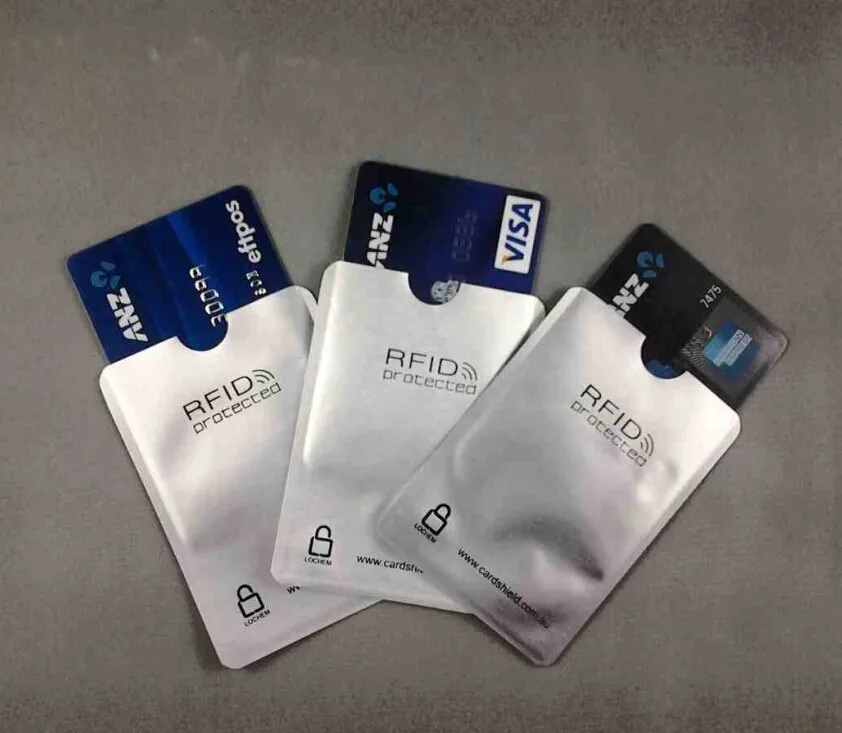 100 шт./лот заготовка защита от кражи RFID для кредитных карт блокирующие рукава