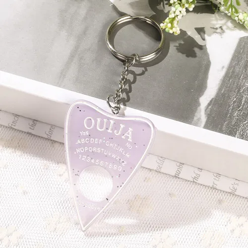 1 шт. Ouija planchette блестящая смола брелок-Шарм Ouija брелок Ouija доска Брелок Сумочка талисманы для женщин - Цвет: purple