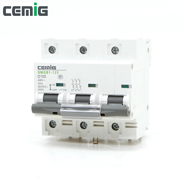 Cemig миниатюрный автоматический выключатель MCB SMGB1-125/3 P AC400V 50/60 Гц 35 мм din-рейка