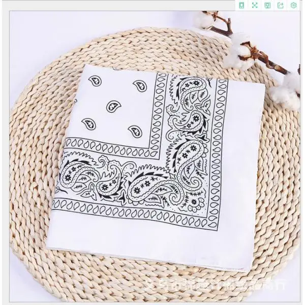 100% Cotton Fashion Bandana Multipurpose Paisley Printing Cowboy Bandanas Square Scarf Headbands Necktie for Men Women 55 x 55cm