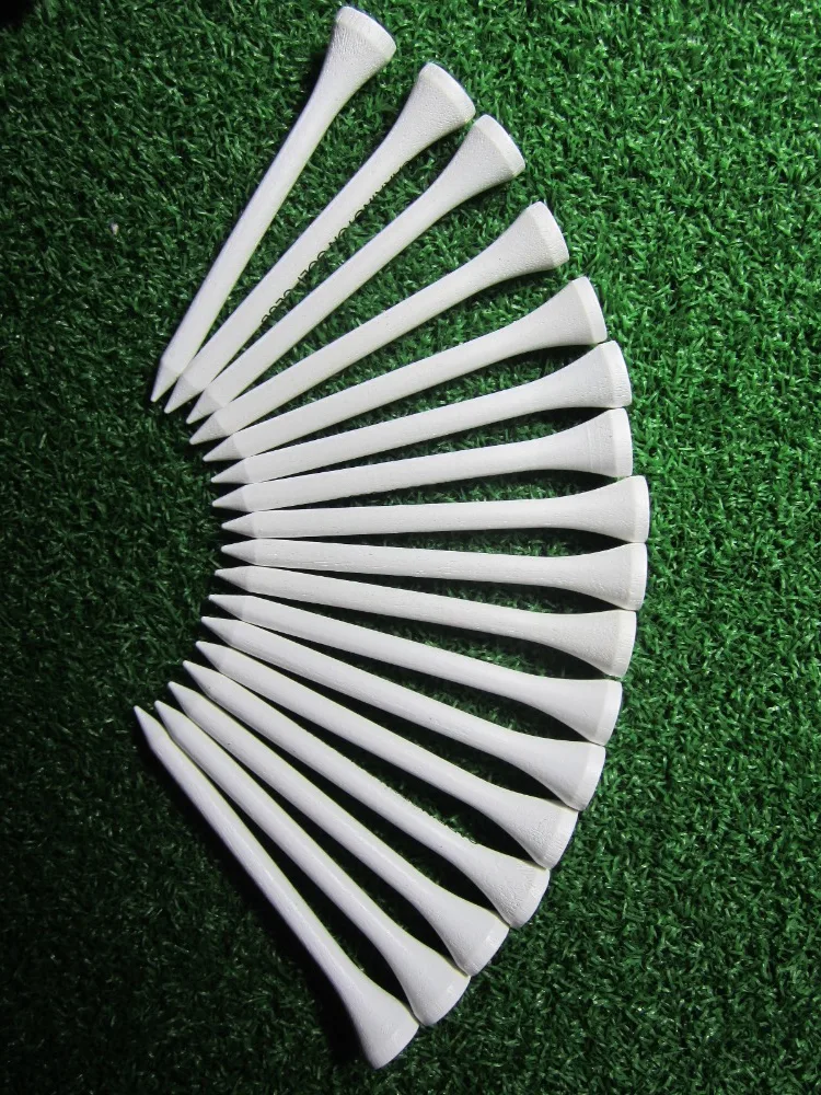 1000pcs/ lot Great quality 2 3/4 inch standard blank bulk 70mm white wooden golf tee 5