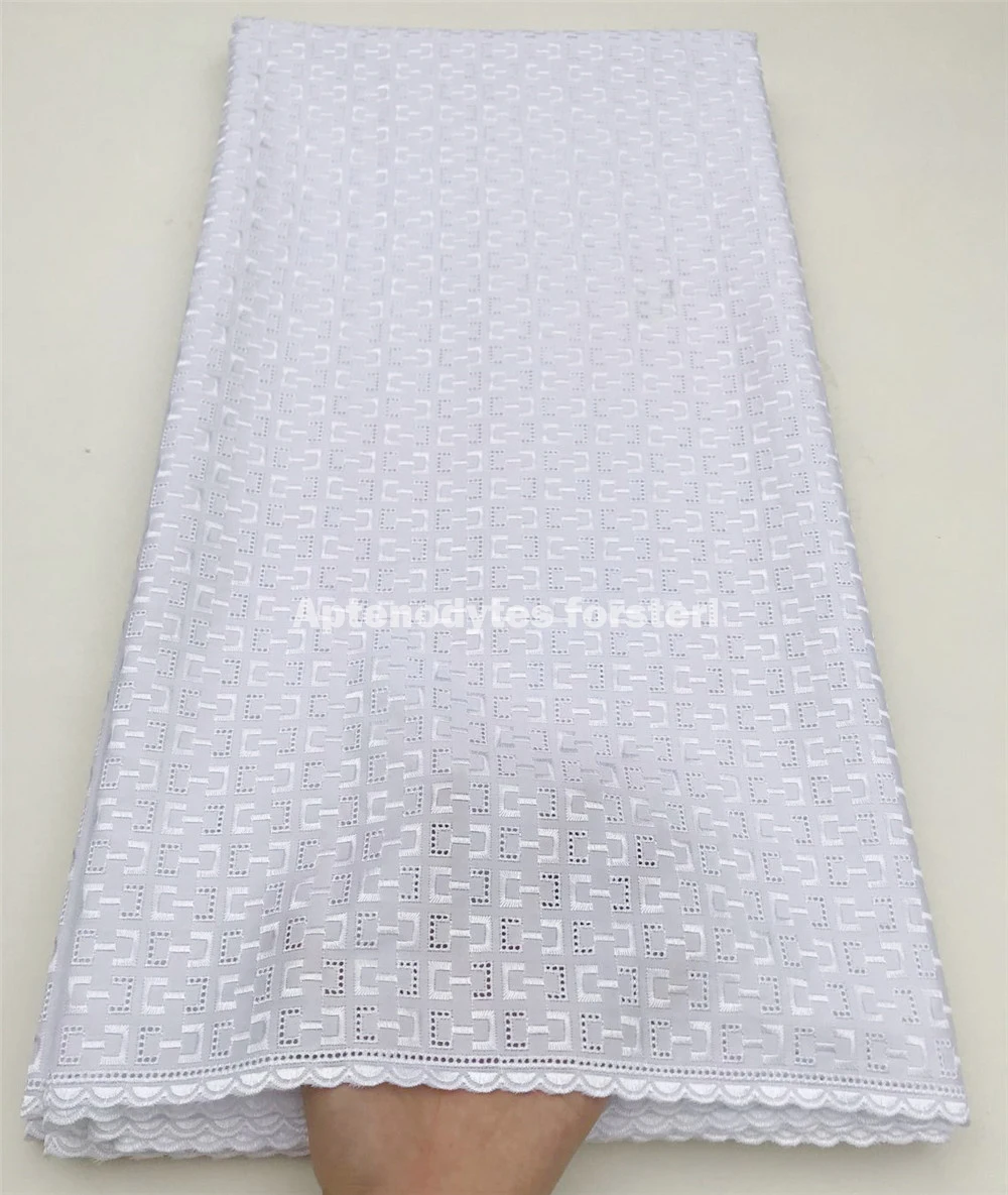 Нигерийские кружевные ткани белая ткань швейцарская вуаль кружева в швейцарской польские кружева atiku ткань для мужчин Высокое качество 5 ярдов/комплект HFZ