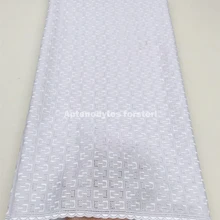 Нигерийские кружевные ткани белая ткань швейцарская вуаль кружева в швейцарской польские кружева atiku ткань для мужчин Высокое качество 5 ярдов/комплект HFZ