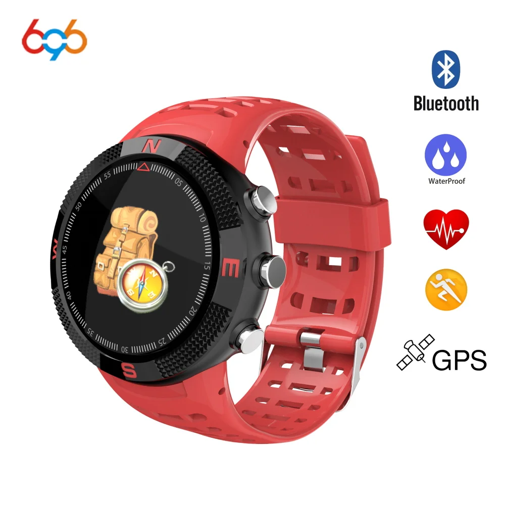 

696 F18 Smartwatch Sport Touch Screen Bluetooth IP68 Waterproof Call Message Reminder Pedometer Sleep Monitor GPS Outdoor Watch