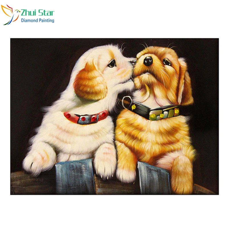 

Zhui Star 5D Meian Diamond Cross Stitch Full EmbroideryAnimal Dog Diamond Painting 3D Diamond Mosaic Needlework Gift decoration