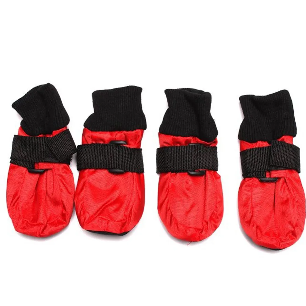 Classic Waterproof Oxford Cloth Dog Shoes 4pcs/set Footwear High