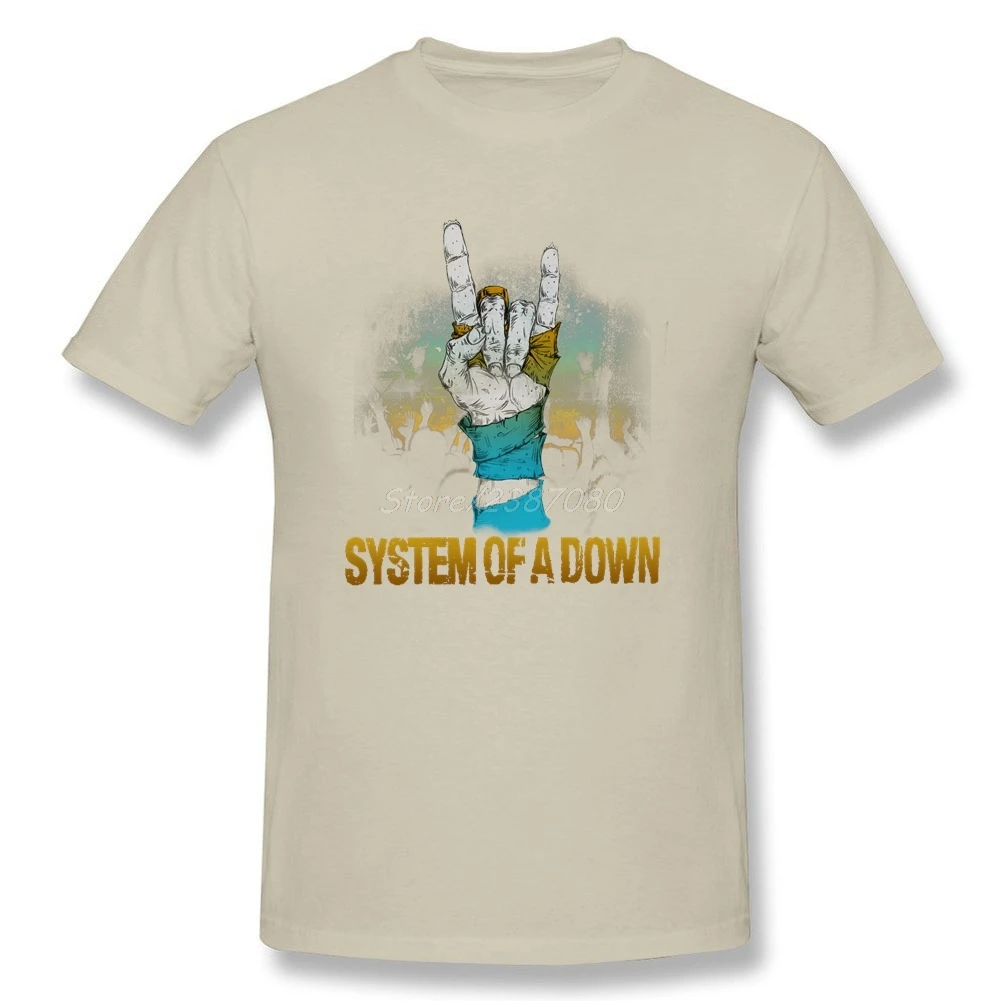 Футболка System of A Downl мужская с круглым вырезом хлопковая тенниска коротким