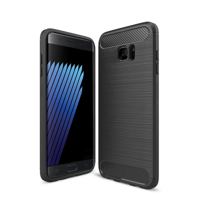 Для samsung Note7 Матовый ТПУ случае углеродного волокна чехол для Galaxy Note FE вентилятор