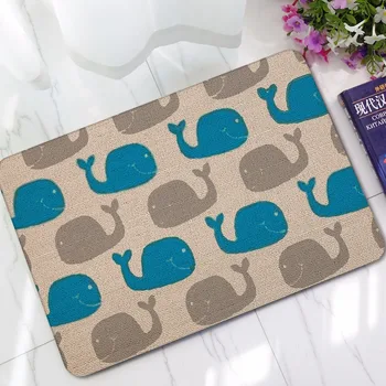 

3D Duck Dolphin Pattern Anti-Slip Carpet Animal Printed Door Mats Vintage Welcome Doormats Kitchen Bathroom Bedroom Floor Mat