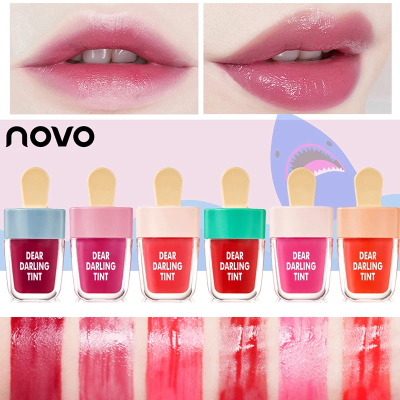 NOVO брендовая водостойкая жидкая помада для макияжа 6 цветов|lip tint|brand lip glosslip gloss |