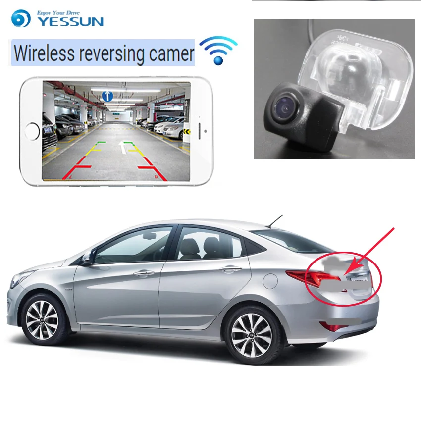 YESSUN для Hyundai Fluidic Verna 2010 ~ 2015 Solaris Новая реверсивная парковочная Беспроводная