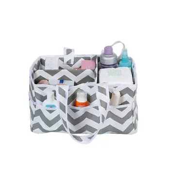 

Baby Diaper Caddy Nappy Organiser Basket with Multifunctional Compartments
