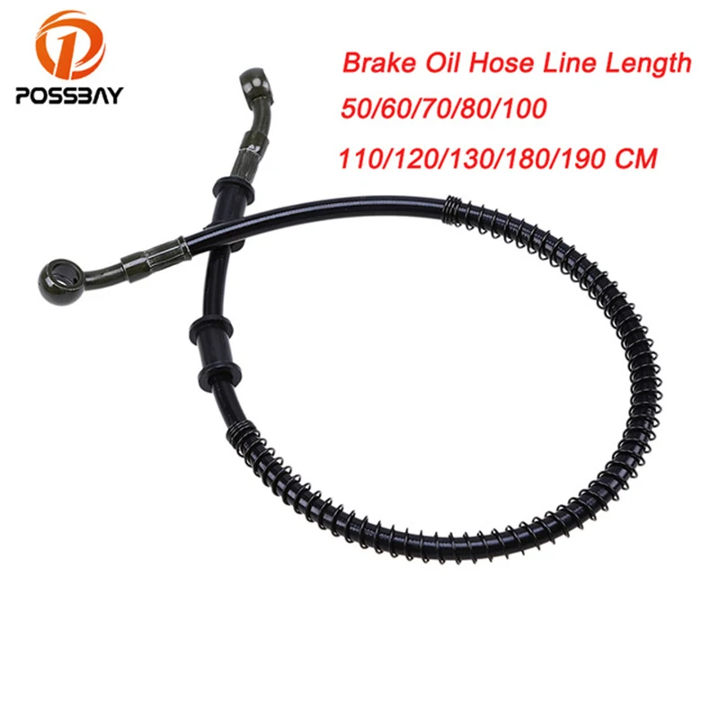 POSSBAY 500mm-1900mm Universal Motorcycle Brake Oil Hose Line Pipe Reinforced Brake System for Suzuki Honda Yamaha Ducati MTB POSSBAY 500mm-1900mm Universal Motorcycle Brake Oil Hose Line Pipe Reinforced Brake System for Suzuki Honda Yamaha Ducati MTB
