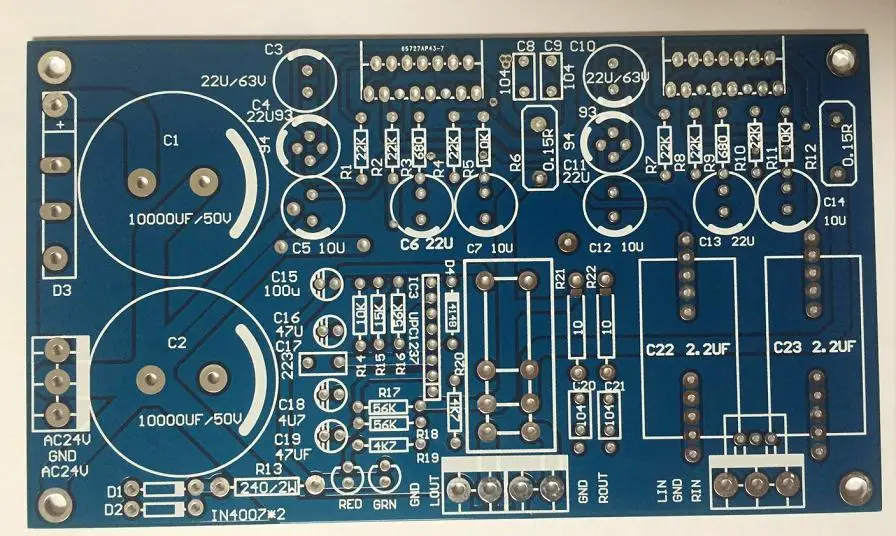 Fannyda TDA7293 7294 2 channel with horn protection universal sound PCB empty board