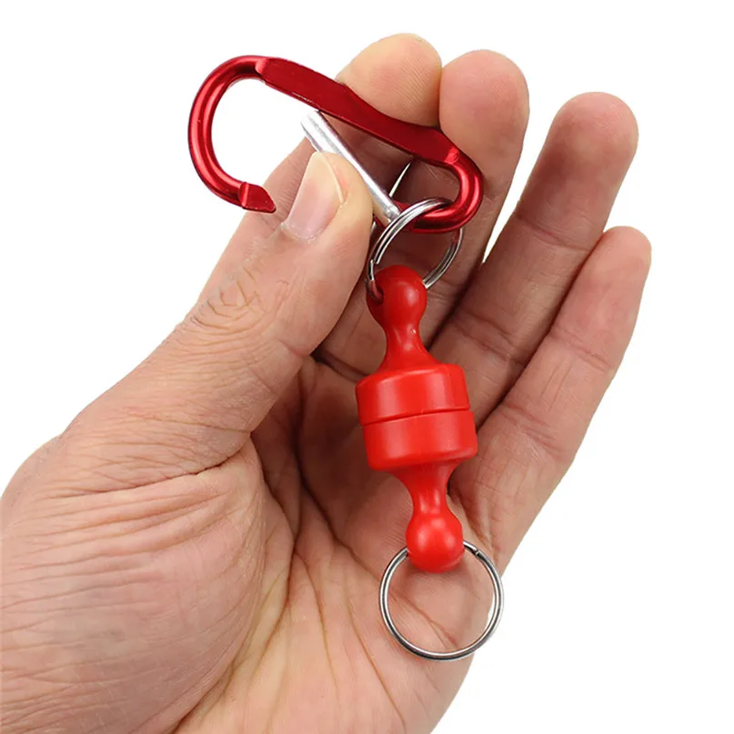 Climbing Holder Carabiner Flying Fish Solid Magnetic Buckle Landing Net Release Holder Carabiner Tackle stainless steel #3j25 (6)