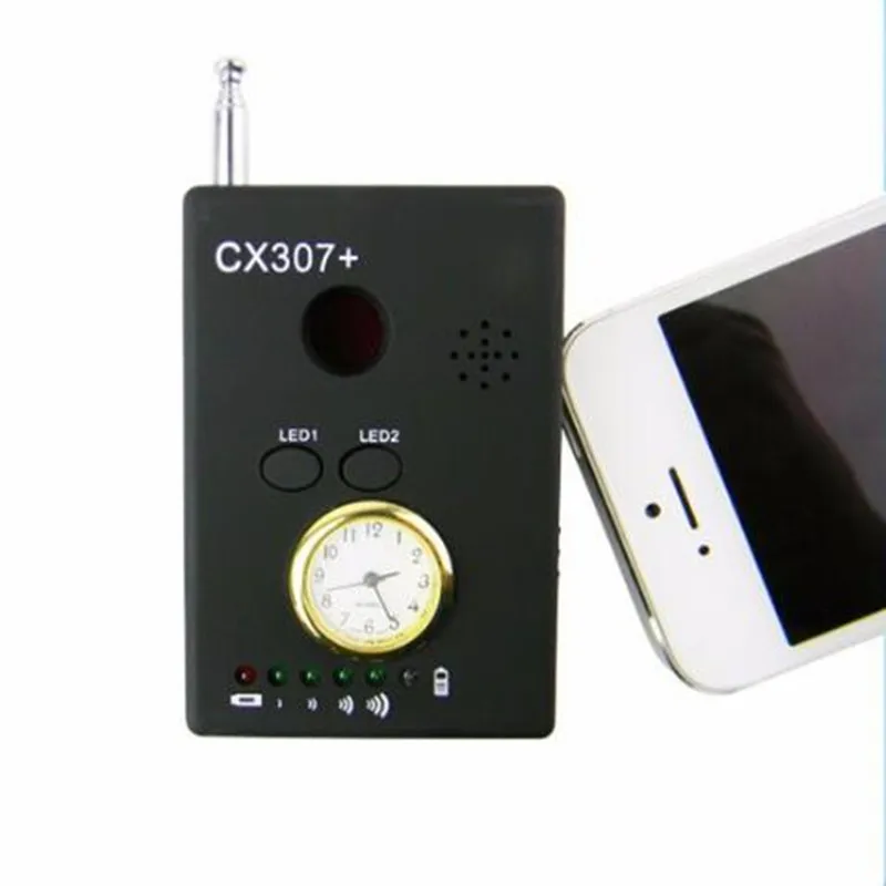 CX307 Multi-function Wireless  RF Signal Camera Detector Spy Camera Finder with Clock Cell Phone Buster Mobilephone Detectors