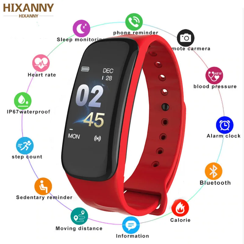 

Smart Bracelet Color Screen Blood Pressure Fitness Tracker Heart Rate Monitor Smart Band Sport for Android IOS smart wristband