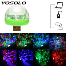YOSOLO мини USB цветной неоновый светильник изменение цвета портативный сценический фонарь светодиодный для вечеринки диско DJ сценический интерьерный светильник украшение