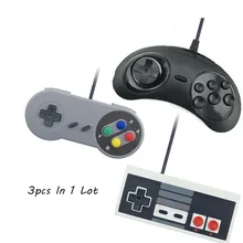 

New ViGRAND VPLAY 3Pcs Wired USB Joystick For PC Computer For Snes USB PC Gamepad Gaming For Nes For Sega Controller Game Joypad