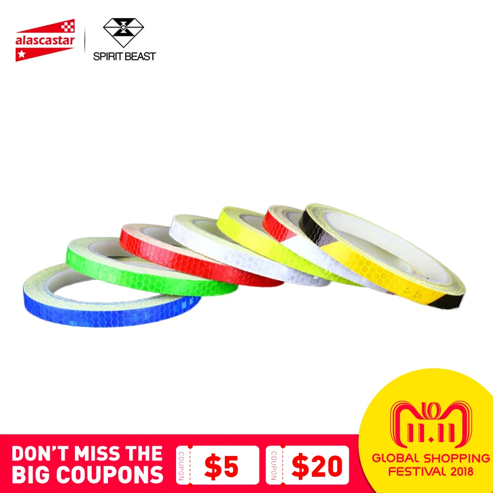 New Fluorescent Motorcycle Reflective Stickers Strips Motorbike Car Safety Warning Reflective Tape Wheel Universal Decal 8mx1cm New Fluorescent Motorcycle Reflective Stickers Strips Motorbike Car Safety Warning Reflective Tape Wheel Universal Decal 8mx1cm