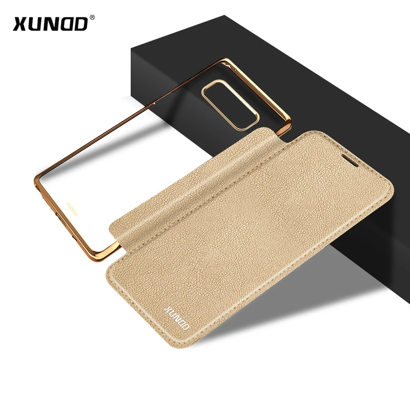 

For Galaxy Note 8 case XUNDD Encore series Luxury Flip cover for Samsung Galaxy S8 S8 plus s7 edge hard PC Clear Back case capa