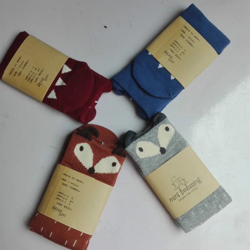 4PCS Lot Baby font b Socks b font meias Mini Dressing Boys Girls Fox font b