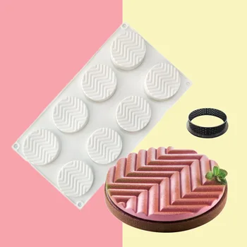 

Filbake GRAPHIQUE Geometric Silicone Tart Cake Mold Cake Decorating Tools Chocolate Dessert Mousse Pan Cupcake Baking Bakeware