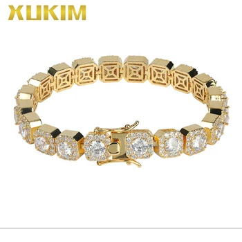 

BH316 Xukim Jewelry 2019 New Hip Hop Iced Out Gold Silver White Gold Bracelet Chain
