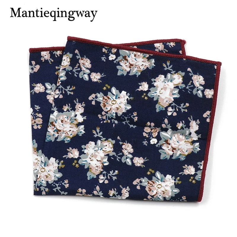 Мужской Хлопковый платок Mantieqingway нагрудный с цветочным принтом 23 см * полотенце