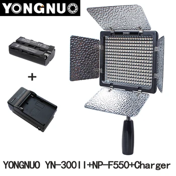 

Yongnuo YN300 II YN-300 ll Pro LED Video Light Lighting with 2300mAh NP-F550 Battery & Charger for Canon Nikon Camera Camcorder