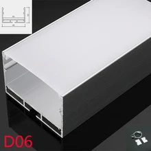 4 комплекта D06 100 см u-образный алюминиевый канальный профиль с крышкой, заглушки и подвесной провод для светодиодный подвесной светильник